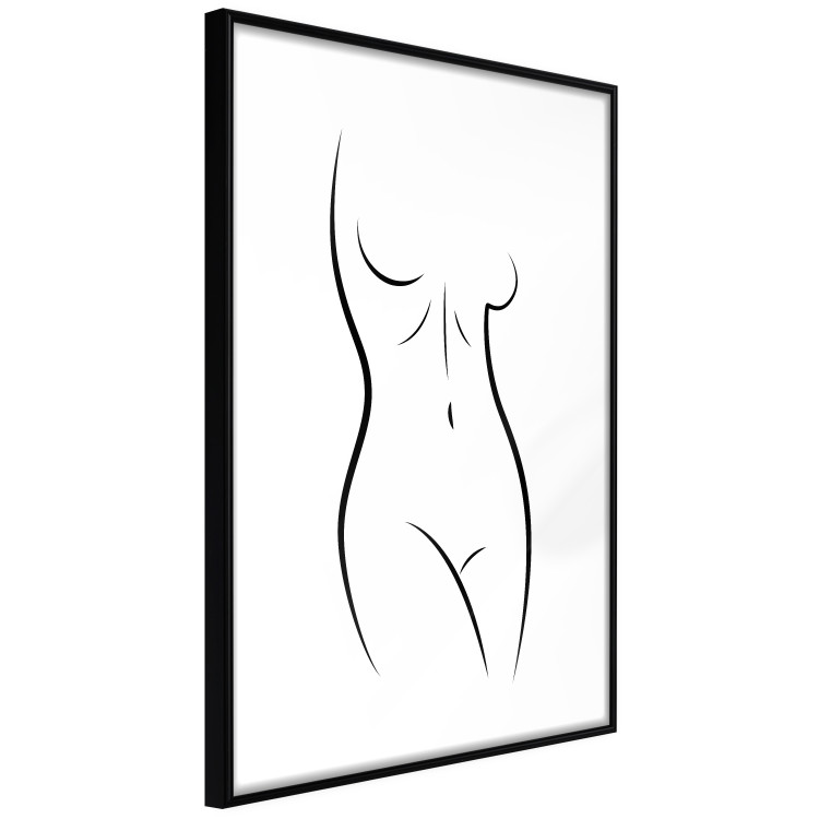 Poster Ideal Body - black and white simple composition with woman's silhouette 117225 additionalImage 13