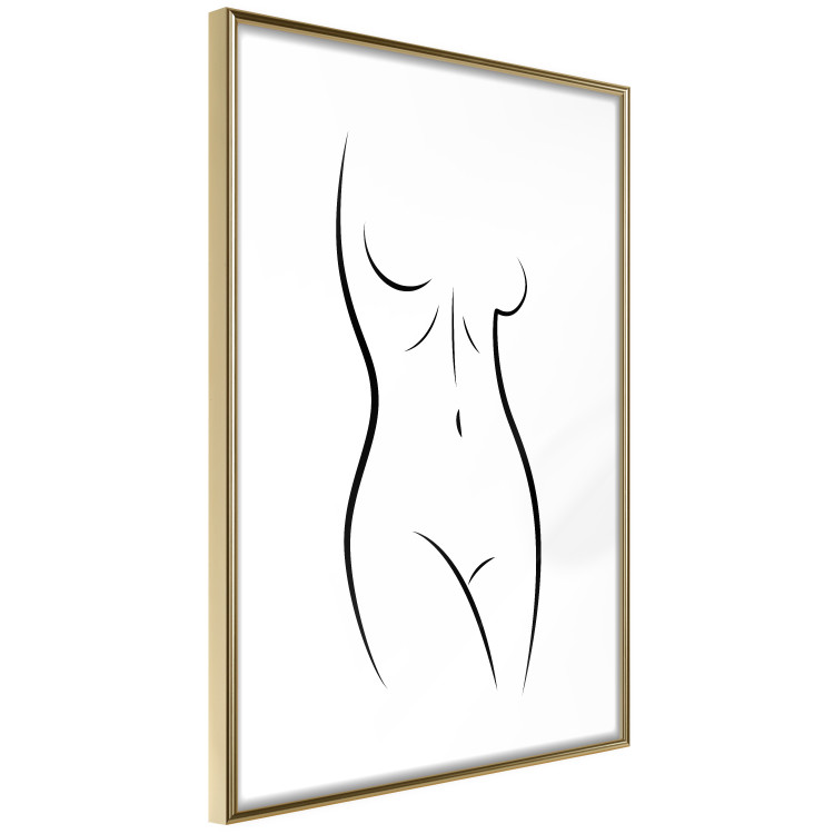 Poster Ideal Body - black and white simple composition with woman's silhouette 117225 additionalImage 8
