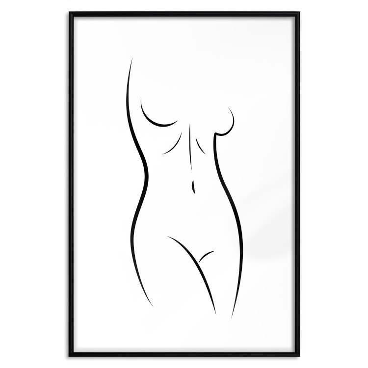 Poster Ideal Body - black and white simple composition with woman's silhouette 117225 additionalImage 17