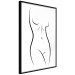 Poster Ideal Body - black and white simple composition with woman's silhouette 117225 additionalThumb 12