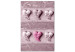Canvas Stone love - six hearts on a concrete texture in pink colors 118225