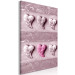 Canvas Stone love - six hearts on a concrete texture in pink colors 118225 additionalThumb 2