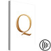 Canvas Print Q - minimalist golden letter with texture imitation on white 118325 additionalThumb 6