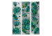Folding Screen Modernist Jungle - tropical green leaves on a concrete background 118525 additionalThumb 3
