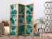Folding Screen Modernist Jungle - tropical green leaves on a concrete background 118525 additionalThumb 6