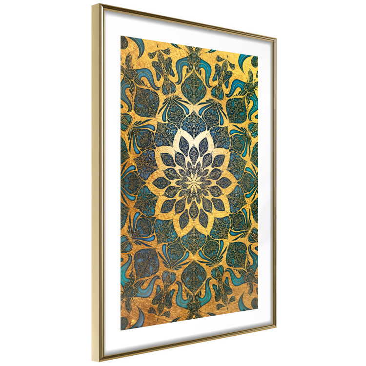 Wall Poster Gold of India - composition with a Zen-style Mandala in golden tones 119025 additionalImage 8