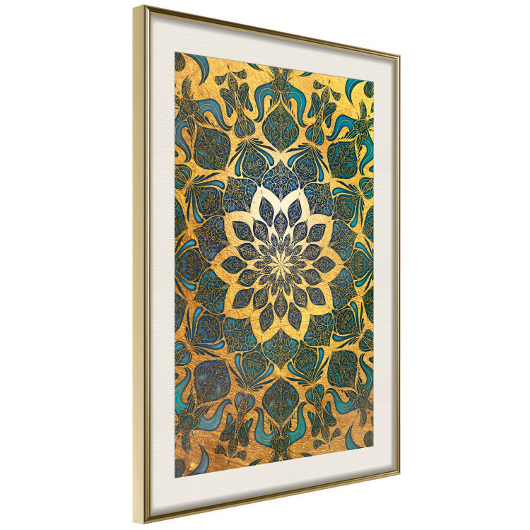 Wall Poster Gold of India - composition with a Zen-style Mandala in golden tones 119025 additionalImage 2