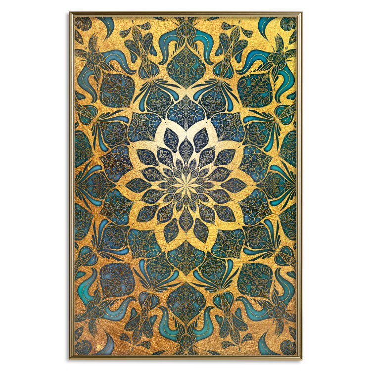 Wall Poster Gold of India - composition with a Zen-style Mandala in golden tones 119025 additionalImage 20