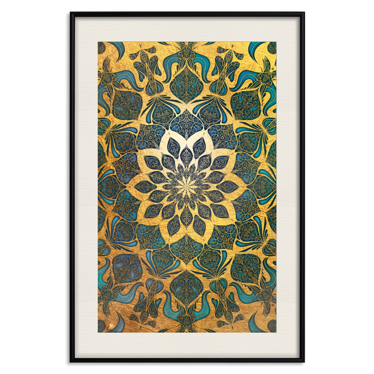 Wall Poster Gold of India - composition with a Zen-style Mandala in golden tones 119025 additionalImage 18