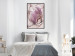 Wall Poster Marble Magnolia - pink flowers on a background of white marble texture 122725 additionalThumb 3