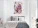 Wall Poster Marble Magnolia - pink flowers on a background of white marble texture 122725 additionalThumb 17