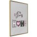 Wall Poster Let's Stay Home - English text "home" on a solid gray background 122825 additionalThumb 12