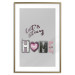Wall Poster Let's Stay Home - English text "home" on a solid gray background 122825 additionalThumb 14