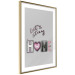 Wall Poster Let's Stay Home - English text "home" on a solid gray background 122825 additionalThumb 6