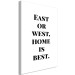 Canvas East or west, home is best English quote - black and white lettering 122925 additionalThumb 2