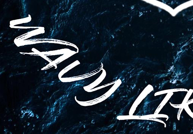 Poster Hair like Water, Wavy like a Sea - English text on a sea background 123025 additionalImage 9
