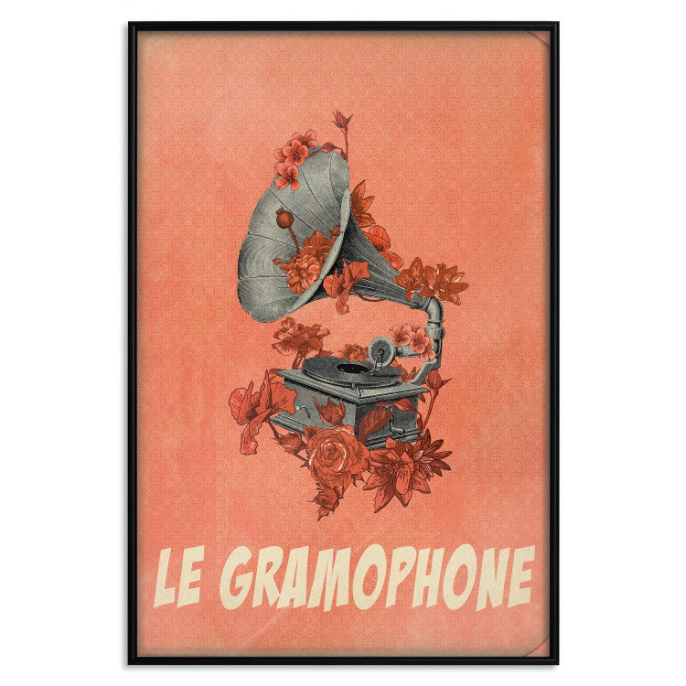 Wall Poster Phonograph - French captions and flower-covered music player 123625 additionalImage 18