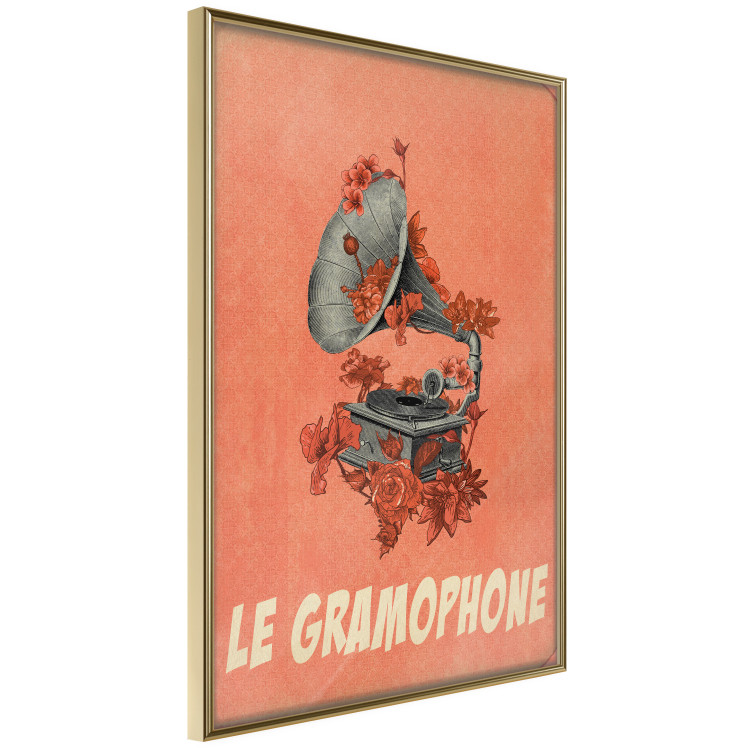 Wall Poster Phonograph - French captions and flower-covered music player 123625 additionalImage 12