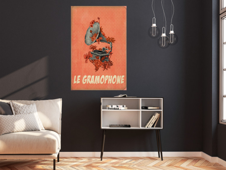 Wall Poster Phonograph - French captions and flower-covered music player 123625 additionalImage 17