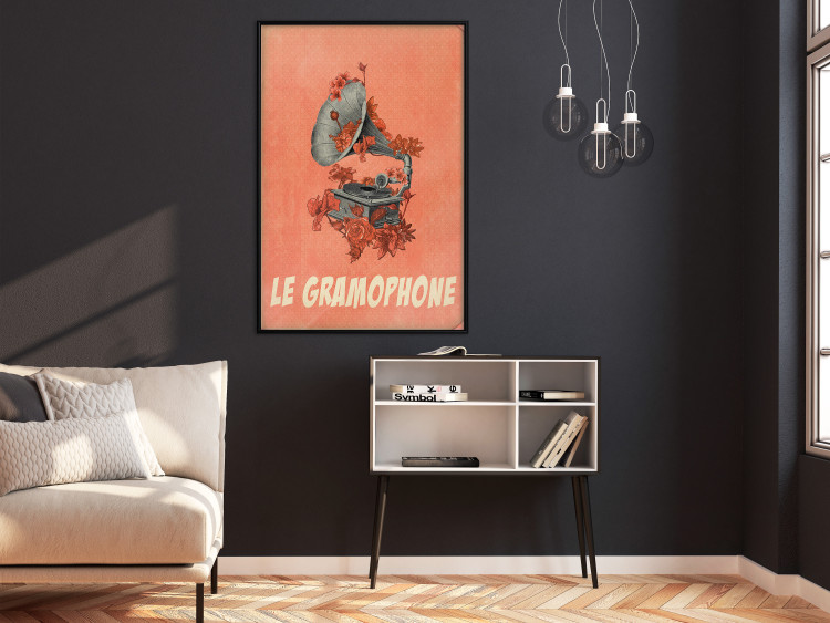 Wall Poster Phonograph - French captions and flower-covered music player 123625 additionalImage 3