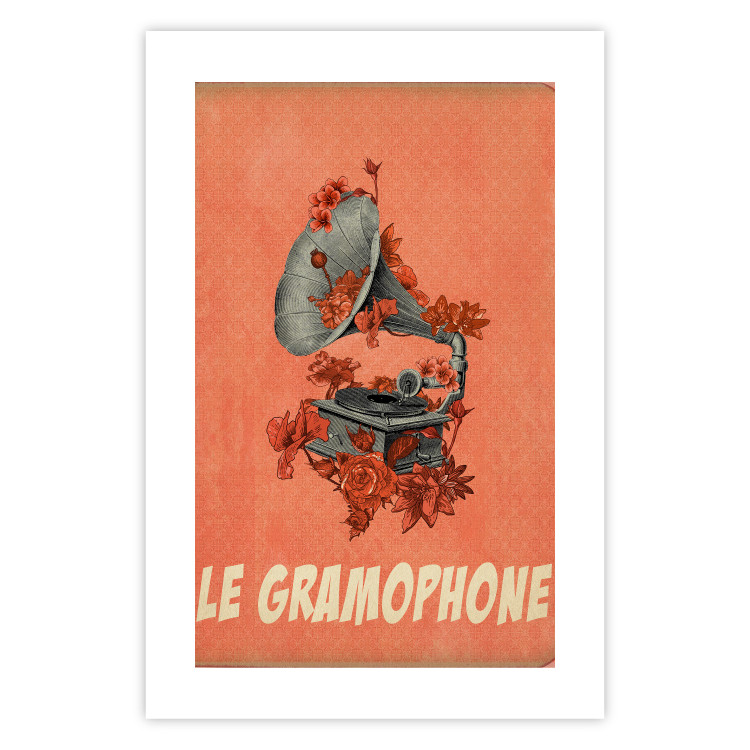 Wall Poster Phonograph - French captions and flower-covered music player 123625 additionalImage 19