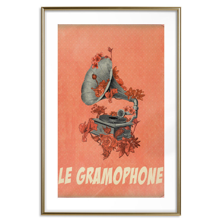 Wall Poster Phonograph - French captions and flower-covered music player 123625 additionalImage 14