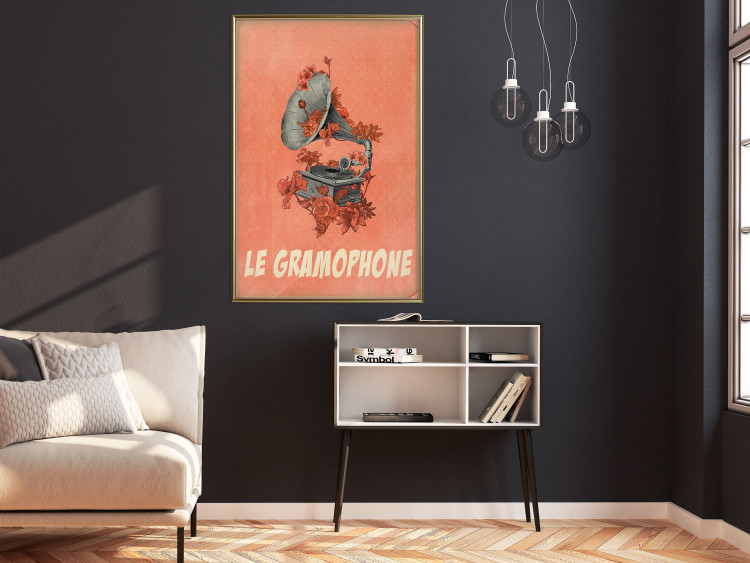 Wall Poster Phonograph - French captions and flower-covered music player 123625 additionalImage 5