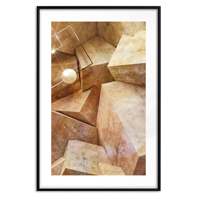 Poster Saffron Corners - stone rocks in geometric shapes 123825 additionalImage 15