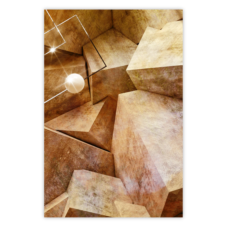 Poster Saffron Corners - stone rocks in geometric shapes 123825