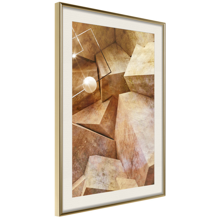 Poster Saffron Corners - stone rocks in geometric shapes 123825 additionalImage 3