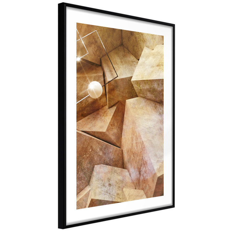 Poster Saffron Corners - stone rocks in geometric shapes 123825 additionalImage 13