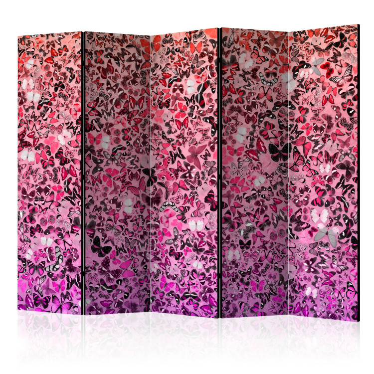 Room Divider Screen Butterfly Language II (5-piece) - colorful composition with vibrant insects 124225
