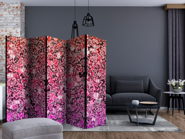 Room Divider Screen Butterfly Language II (5-piece) - colorful composition with vibrant insects 124225 additionalImage 4