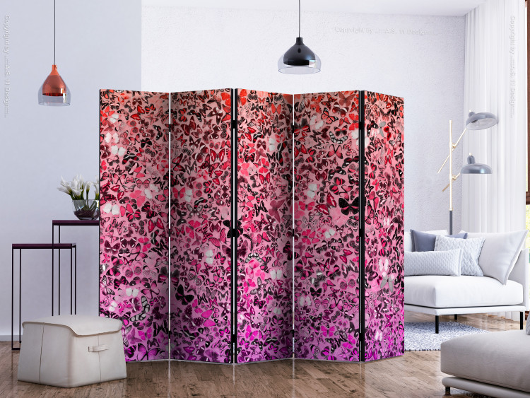 Room Divider Screen Butterfly Language II (5-piece) - colorful composition with vibrant insects 124225 additionalImage 2