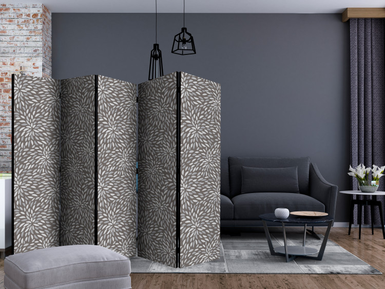 Room Divider Grains II (5-piece) - background in a repeatable pattern in gray tones 124325 additionalImage 4