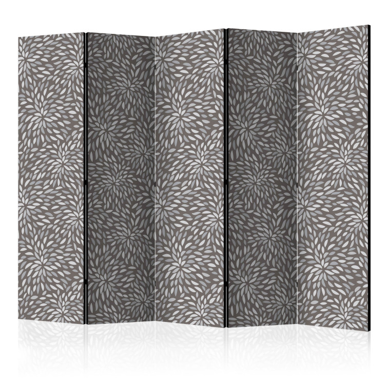 Room Divider Grains II (5-piece) - background in a repeatable pattern in gray tones 124325