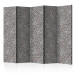 Room Divider Grains II (5-piece) - background in a repeatable pattern in gray tones 124325