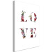 Canvas Print Love in flowers - colourful English inscription on white background 124425 additionalThumb 2