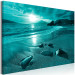 Canvas Sunset in turquoise - sea landscape with a sandy beach 125025 additionalThumb 2