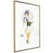 Wall Poster Yellow Stockings - abstract silhouette of a woman with flower accents 127525 additionalThumb 7