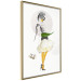 Wall Poster Yellow Stockings - abstract silhouette of a woman with flower accents 127525 additionalThumb 12
