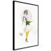 Wall Poster Yellow Stockings - abstract silhouette of a woman with flower accents 127525 additionalThumb 6