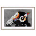 Wall Poster Hot Rhythms - graffiti composition with animal listening to music 128925 additionalThumb 16