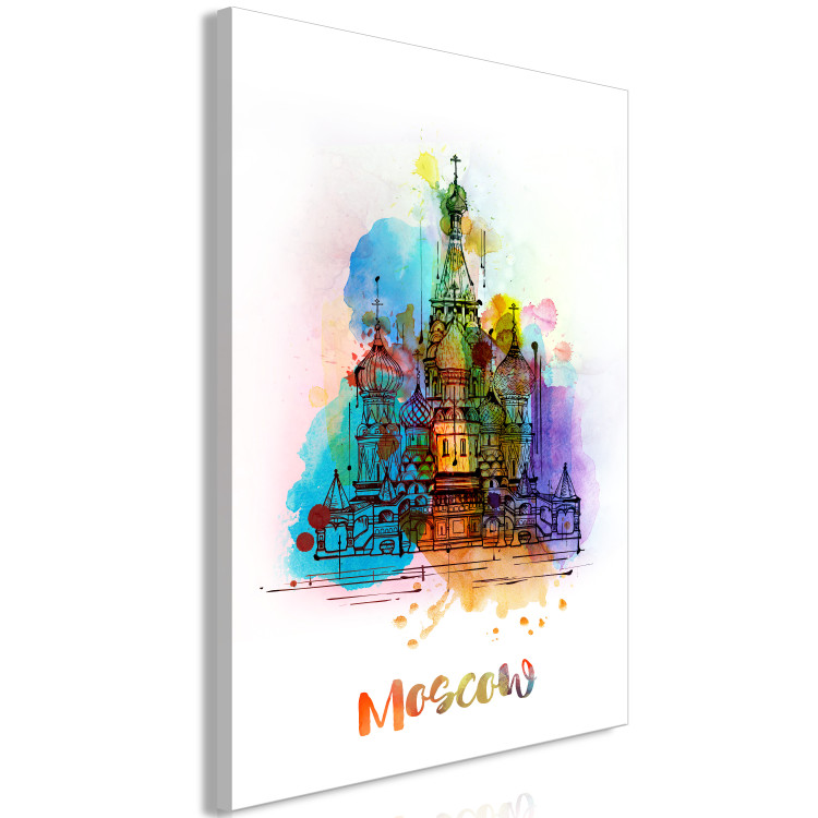 Canvas Print Colorful Moscow (1-part) vertical - abstract architecture 129325 additionalImage 2