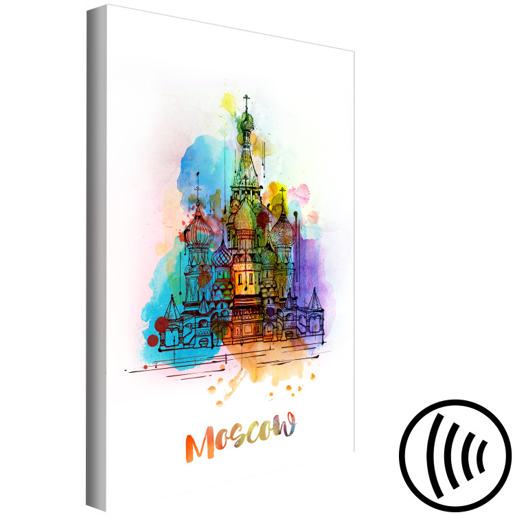 Canvas Print Colorful Moscow (1-part) vertical - abstract architecture 129325 additionalImage 6
