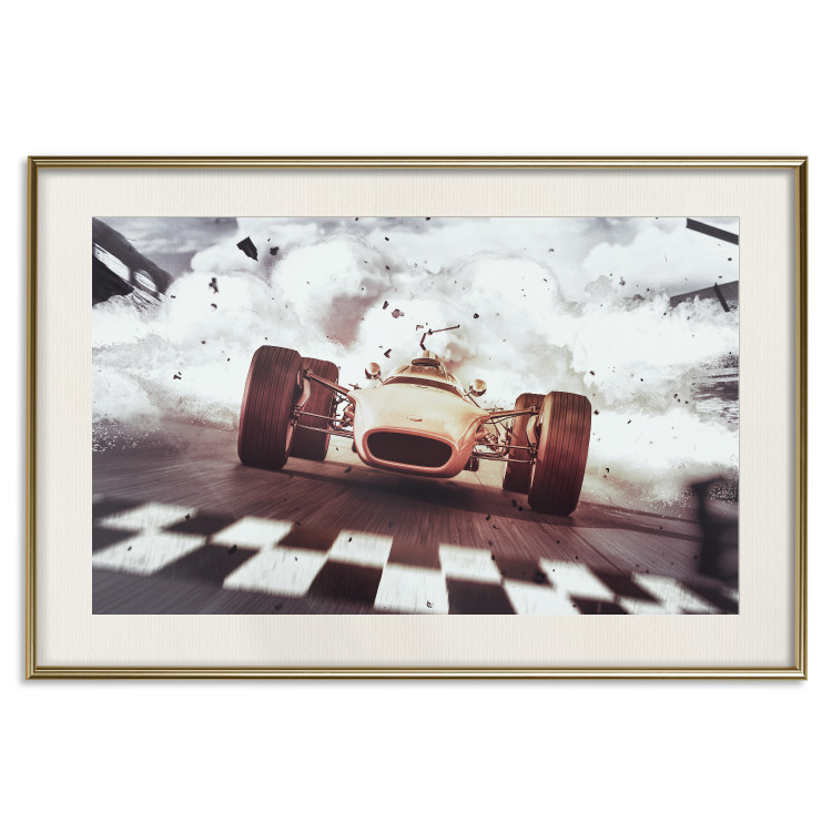 Poster Target - sports composition with racing car and billows of smoke 129425 additionalImage 20
