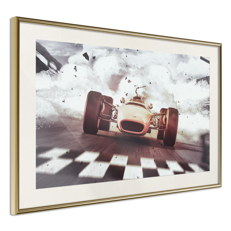 Poster Target - sports composition with racing car and billows of smoke 129425 additionalImage 3