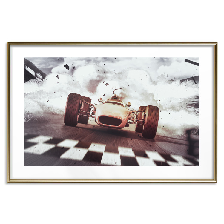 Poster Target - sports composition with racing car and billows of smoke 129425 additionalImage 14