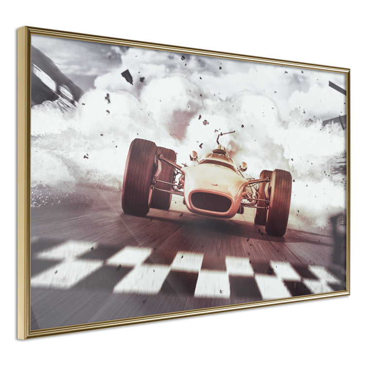 Poster Target - sports composition with racing car and billows of smoke 129425 additionalImage 12