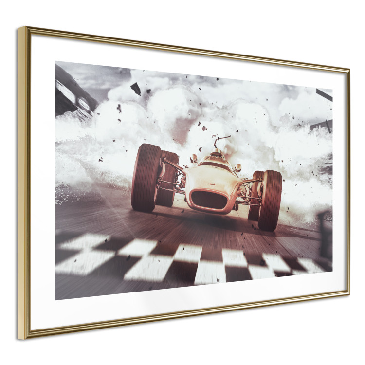 Poster Target - sports composition with racing car and billows of smoke 129425 additionalImage 9